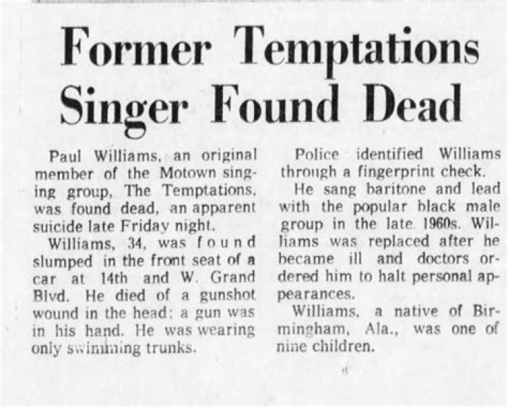 Paul Williams: The Temptations Singer - His Story